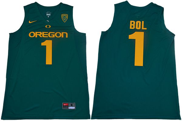 Men Oregon Ducks #1 Bol Green Nike NCAA Jerseys